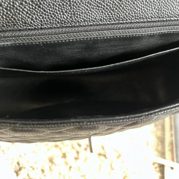 Authentic Chanel Classic Caviar Jumbo Flap Bag in SHW - $11,700 Retail - Picture 5 of 16